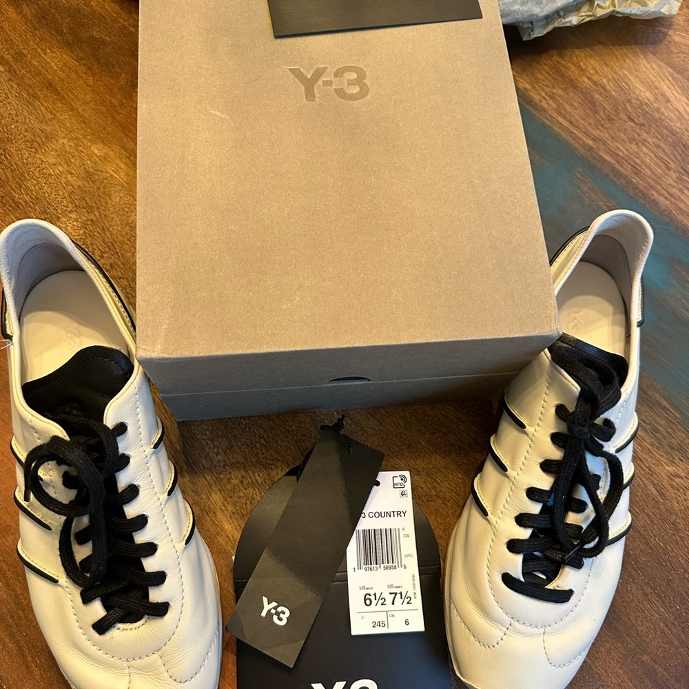 Adidas Y-3 Black and White Sneakers